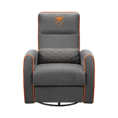 FIDOM Gray/ゲーミングソファ/リクライニング角度の調整や360度の横回転が可能/フットレスト装備/通気性の高いリネン風生地を採用/ランバーピロー付属