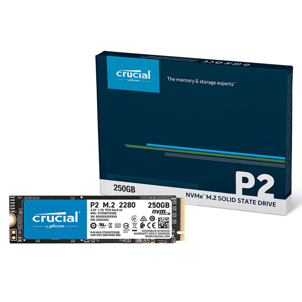 [Micron製] 内蔵SSD M.2 P2シリーズ 500GB (3D NAND/Read:2300MBs/Write:940MBs/5年保証) 国内正規品 CT500P2SSD8JP