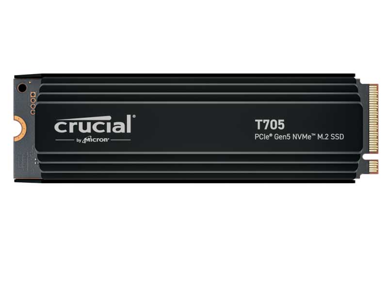 Crucial T705シリーズ M.2 2280 SSD PCIe Gen5 1TB 5年保証 ヒートシンク付 CT1000T705SSD5-JP