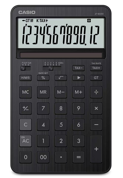 デザイン電卓 スタイリッシュ アイアンブラック