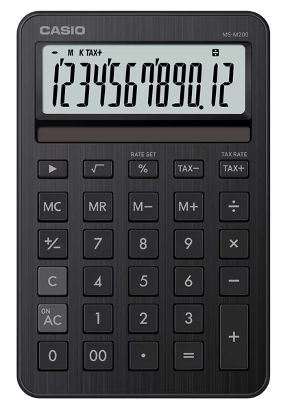 デザイン電卓 スタイリッシュ アイアンブラック