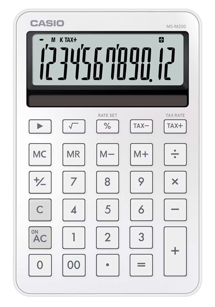 デザイン電卓 スタイリッシュ シルキーホワイト