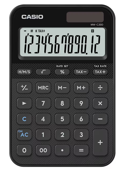 デザイン電卓 カラフル ブラック