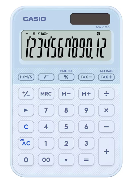 デザイン電卓 カラフル ライトブルー