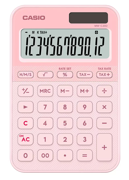 デザイン電卓 カラフル ライトピンク