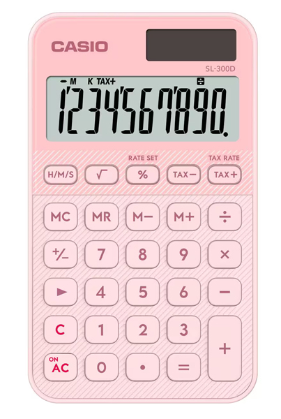 デザイン電卓 カラフル ライトピンク