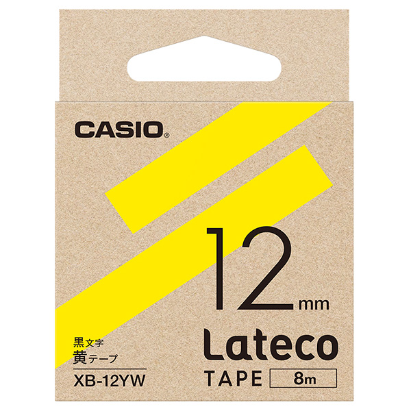 Lateco用テープ 12mm 黄/黒文字