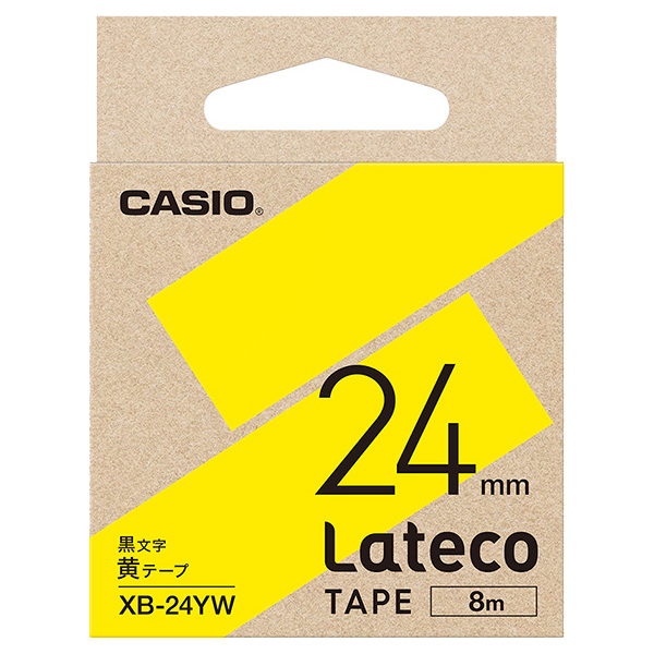 Lateco用テープ 24mm 黄/黒文字