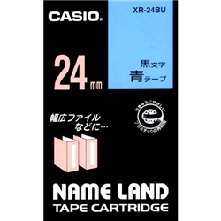 ネームランド用スタンダードテープ 24mm 青/黒文字