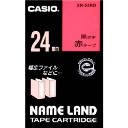 ネームランド用スタンダードテープ 24mm 赤/黒文字