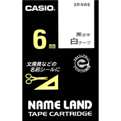 ネームランド用スタンダードテープ 6mm 白/黒文字