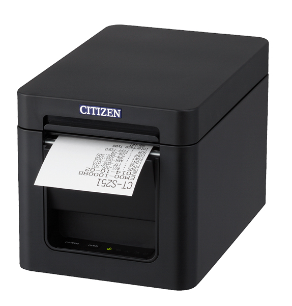 コンパクトラインサーマルプリンター（印刷速度300mm/秒、用紙幅58mm、オートカッター付、Bluetooth＋USBホスト（2ポート）I/F、ブラック、用紙セーブ機能、多階調印刷）