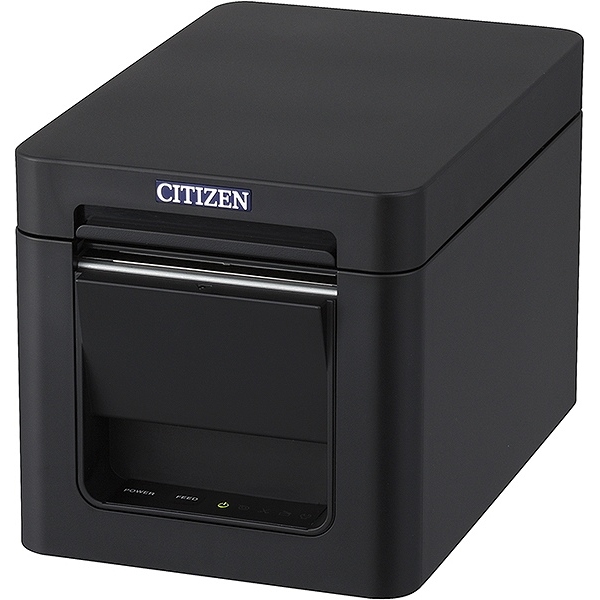 コンパクトラインサーマルプリンター（印刷速度300mm/秒、用紙幅58mm、オートカッター付、USB I/F、ブラック、用紙セーブ機能、多階調印刷）