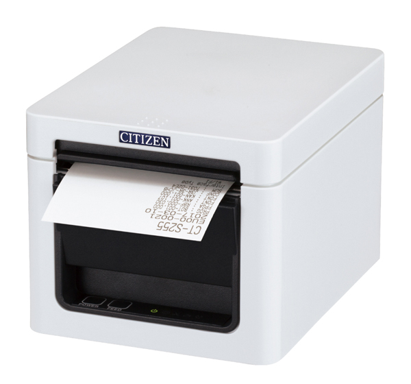 コンパクトラインサーマルプリンター（印刷速度300mm/秒、用紙幅58/80mm、カッター付、Bluetooth＋USBホスト（2ポート）I/F、ホワイト）