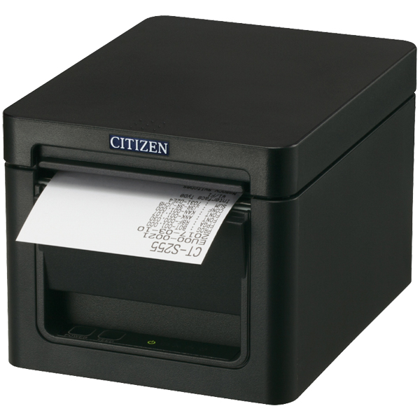 コンパクトラインサーマルプリンター（印刷速度300mm/秒、用紙幅58/80mm、オートカッター付、USB標準+有線・無線LAN I/F、ブラック、用紙セーブ機能、多階調印刷）