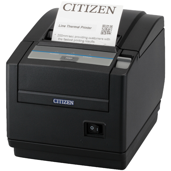 コンパクトラインサーマルプリンター（印刷速度220mm/秒、用紙幅58mm、USB I/F、ブラック、用紙セーブ機能、多階調印刷）