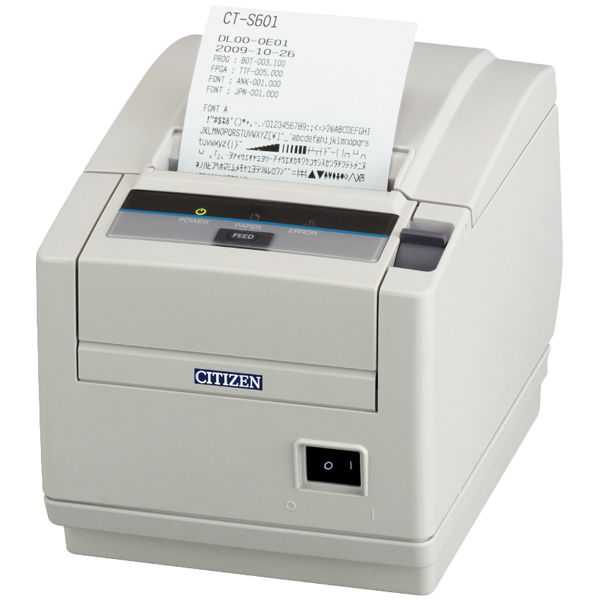 コンパクトラインサーマルプリンター（印刷速度220mm/秒、用紙幅80mm、パラレルI/F、ホワイト、用紙セーブ機能、多階調印刷）