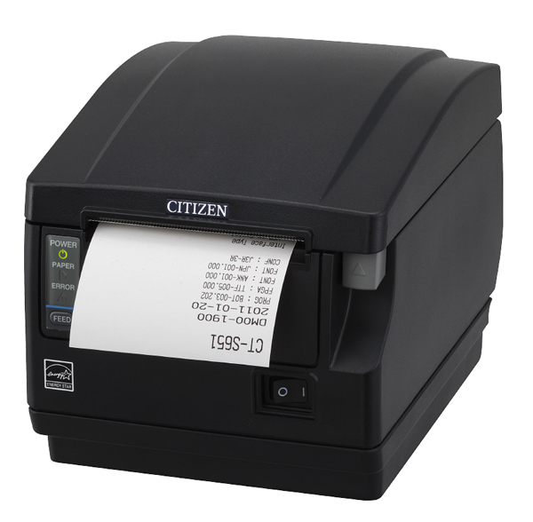 コンパクトラインサーマルプリンター（印刷速度220mm/秒、用紙幅80mm、Bluetooth、ブラック、用紙セーブ機能、多階調印刷）