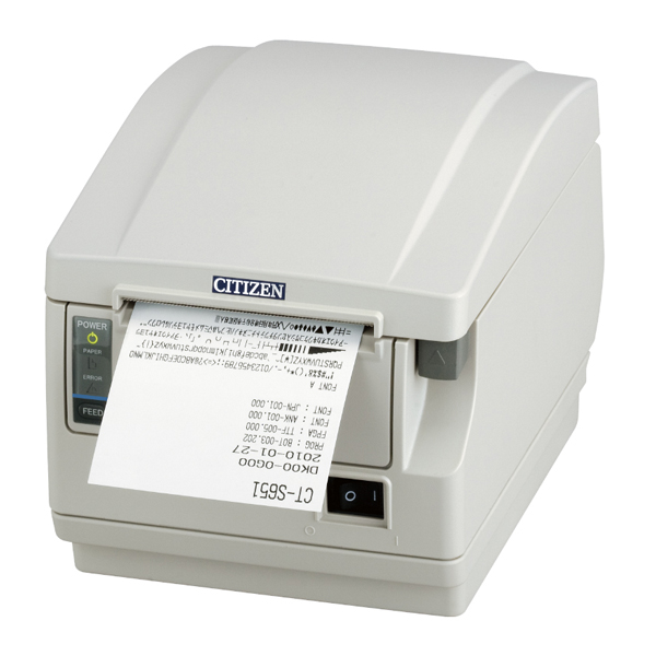 コンパクトラインサーマルプリンター（印刷速度220mm/秒、用紙幅58mm、Bluetooth、ホワイト、用紙セーブ機能、多階調印刷）