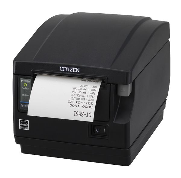 コンパクトラインサーマルプリンター（印刷速度220mm/秒、用紙幅80mm、Ethernet、ブラック、用紙セーブ機能、多階調印刷）