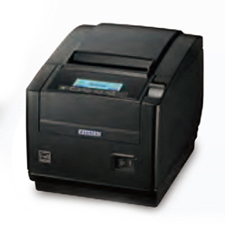 コンパクトラインサーマルプリンター（最大印刷速度500mm/秒、用紙幅58/80mm、USB＋シリアル I/F、ブラック、用紙セーブ機能、多階調印刷）
