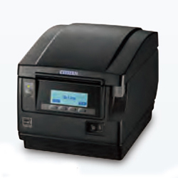 コンパクトラインサーマルプリンター（最大印刷速度500mm/秒、用紙幅58/80mm、USB＋有線LAN I/F、ブラック、用紙セーブ機能、多階調印刷）