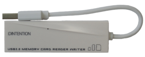 USB2.0 マルチメモリーカードリーダーライター (SDメモリーカード、microSDカード、メモリースティックPRO) ホワイト