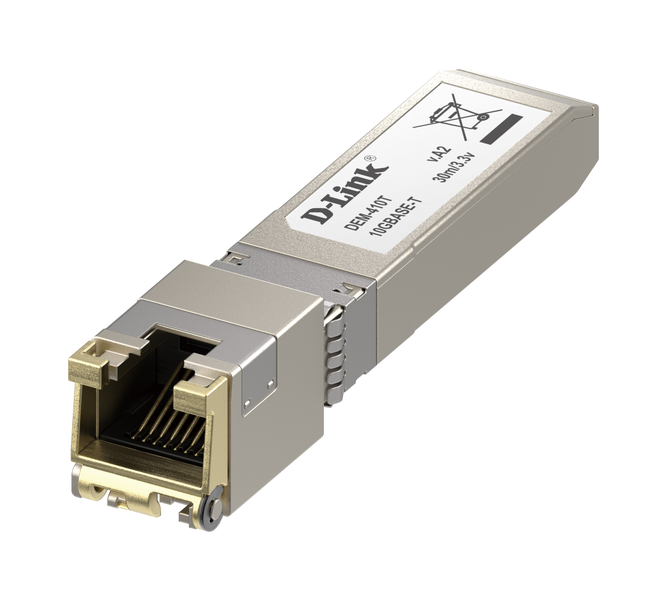 DEM-410T Copper SFP+モジュール、10G BASE-T（RJ-45）、伝送距離 最長30m、1年保証