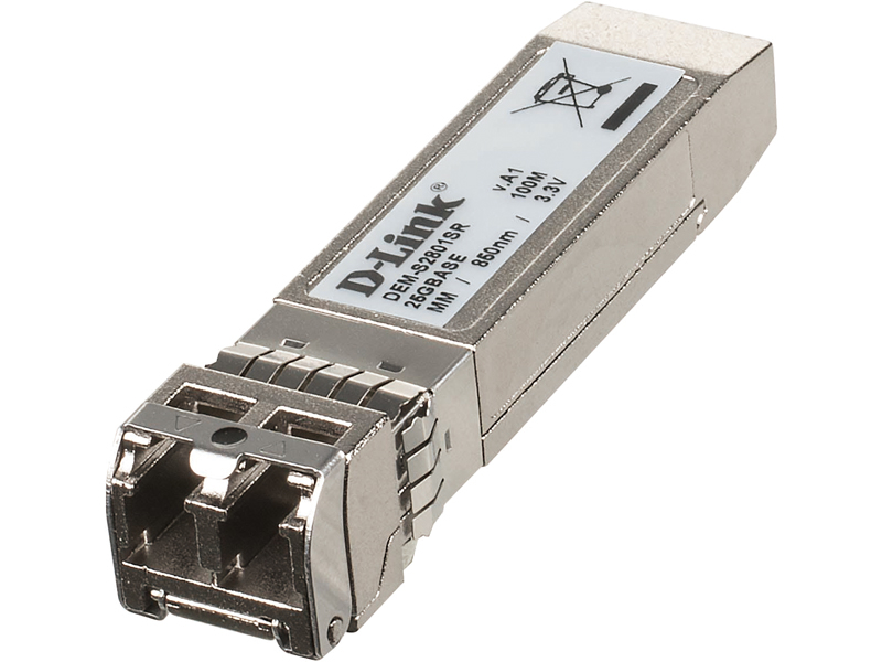SFP28モジュール、25G BASE-SR （コネクタ:LC）、2芯マルチモード、伝送距離 最長100m、1年保証