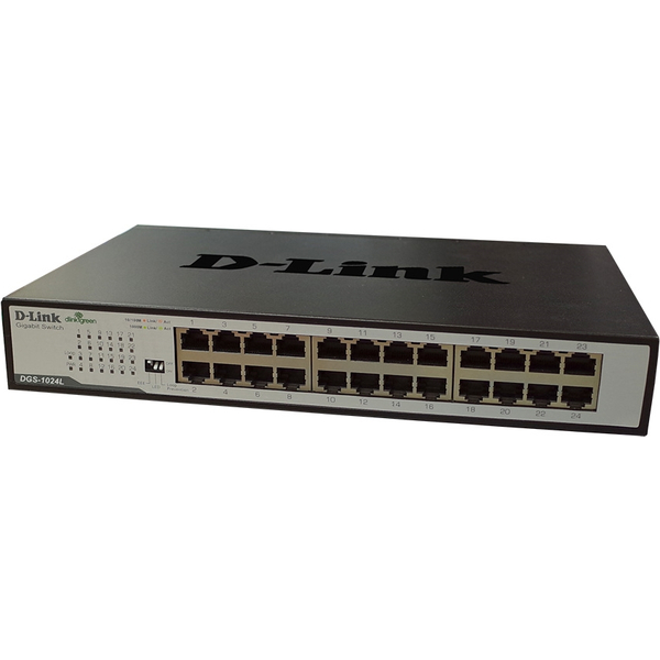 ループ検知遮断機能搭載 10/100/1000BASE-T×24ポート Unmanagedスイッチ（電源内蔵/メタル筐体）（5年保証）