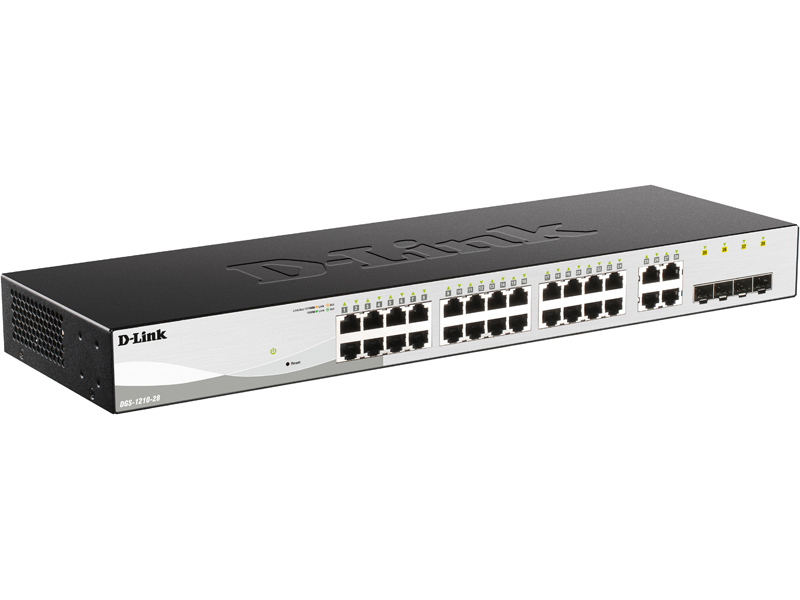 DGS-1210-28 ギガビットL2スマートスイッチ 10/100/1000BASE-Tポート×28、SFPコンボスロット×4、リミテッドライフタイム保証対象