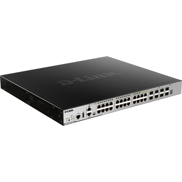 ギガビットL3スタッカブルスイッチ、PoE+対応（最大370W給電）、10/100/1000BASE-Tポート×24（SFPコンボスロット×4）、10G SFP+スロット×4、MPLSイメージ（MI）