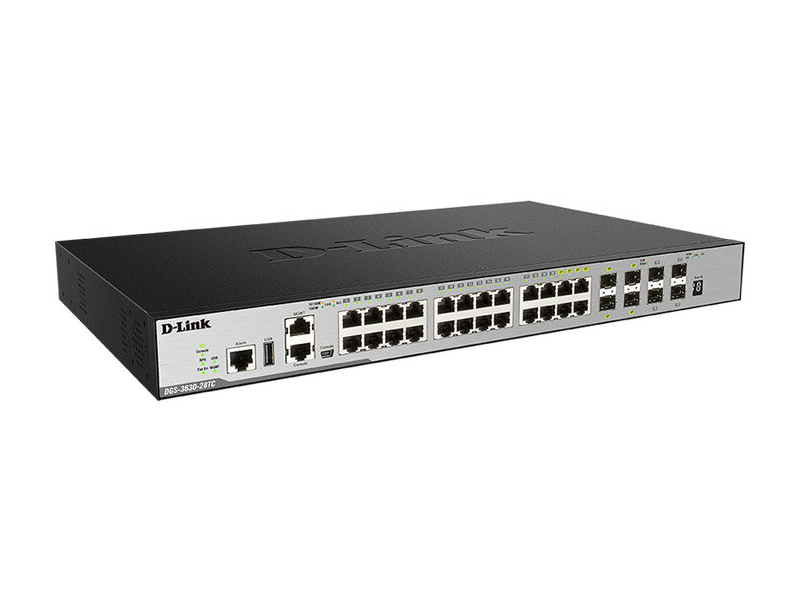 10/100/1000BASE-T×24ポート スタッカブル Managed L3スイッチ （10G SFP+×4、SFP combo 4） スタンダードイメージ（SI）