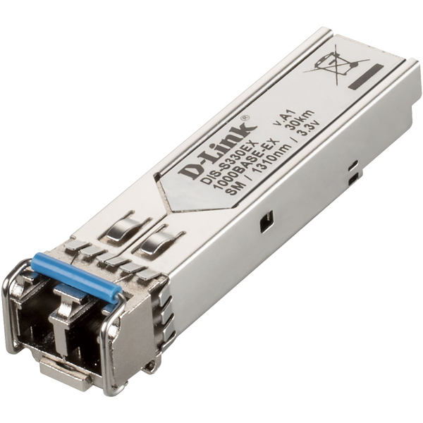DISシリーズ専用SFPモジュール、1000BASE-EX （LCコネクタ） 2芯シングルモード 動作温度-40～85℃、伝送距離 最長30km、1年保証