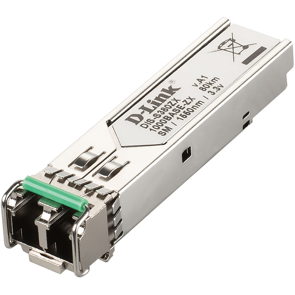 DISシリーズ専用SFPモジュール、1000BASE-ZX （LCコネクタ） 2芯シングルモード 動作温度-40～85℃、伝送距離 最長80km、1年保証