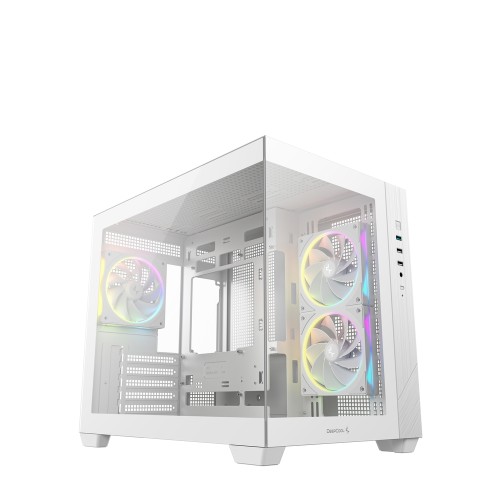 CG330 3F WH/パノラマデザインPCケース/ホワイト/デュアルチャンバー設計/背面コネクタMB対応(MicroATX)/ARGBファン3基標準搭載/360mmラジエーター対応