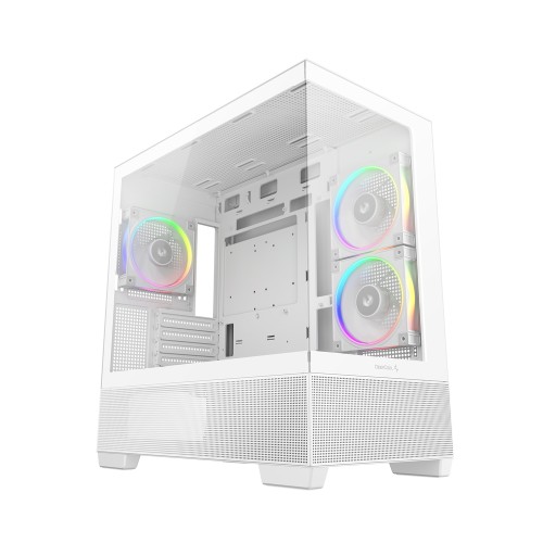 CG380 3F WH/パノラマデザインPCケース/ホワイト/背面コネクタMB対応(MicroATX)/ARGBファン3基標準搭載/360mmラジエーター対応