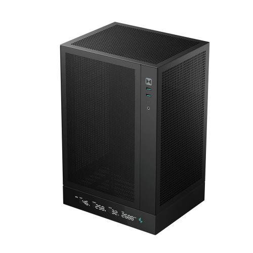 CH170 DIGITAL/Mini-ITXケース/ブラック/デジタルパネル搭載/高エアフロー/メッシュパネル/高さ172mmの空冷クーラー対応/240mmラジエーター対応/ATX電源対応(最長140mm)