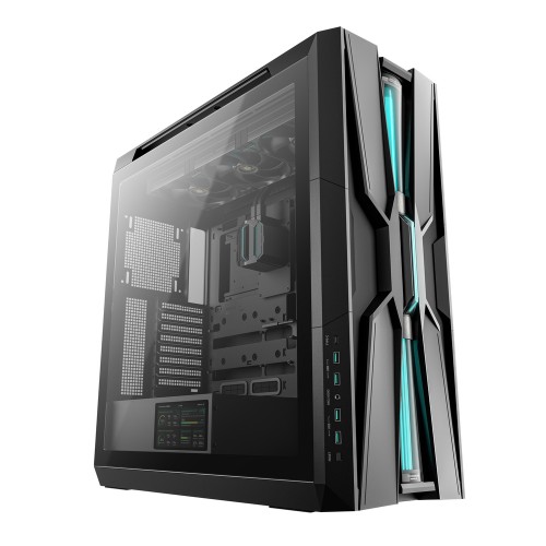 GENOME III/フラグシップ フルタワーケース/ブラック/420mm簡易水冷クーラー標準搭載/5.5インチLCD搭載/E-ATXマザーボード対応/最大480mmの大型GPU対応