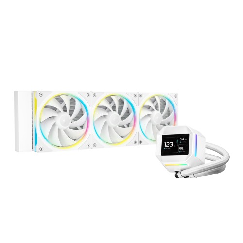 LM360 WH/360mm水冷CPUクーラー/2.4インチIPS液晶ディスプレイ/第6世代ポンプ/「FL12 SE」ARGBファン/Intel LGA1851/1700/1200/1151/1150/1155/AMD AM5/AM4