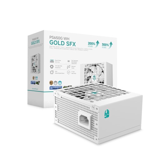 PS650G WH/フルモジュラー SFX電源ユニット/650W/ホワイト/ATX 3.1・PCIe 5.1対応/Cybenetics Platinum＆PPLP Gold/「GAMER STORM」ブランド