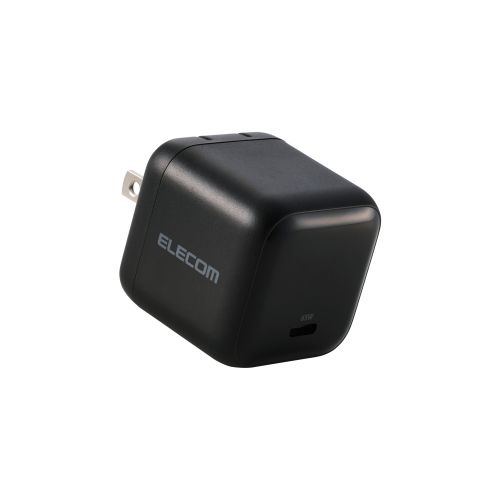 ノートPC用ACアダプター/USB充電器/USB PD/65W/USB-C/スイングプラグ/ブラック