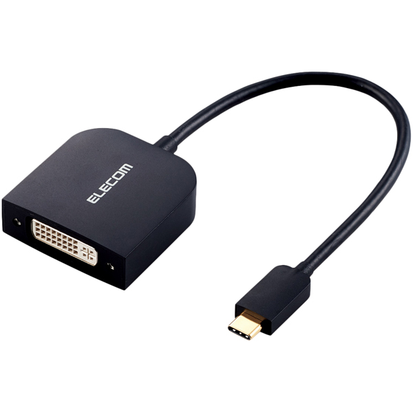 USB Type-C映像変換アダプタ/USB Type-C to DVI/ブラック