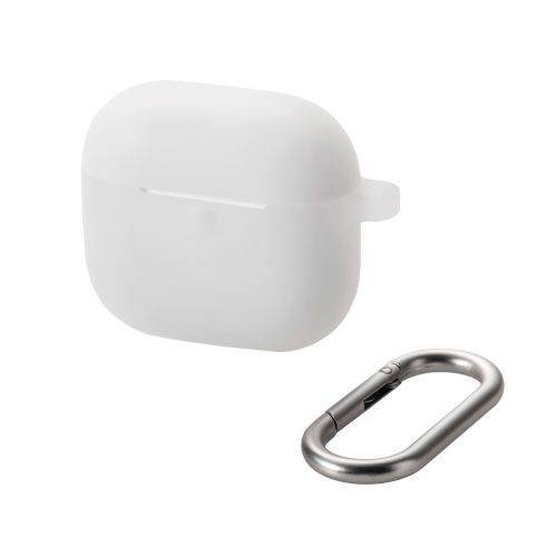 AirPods 第4世代/アクティブノイズキャンセリング搭載AirPods 第4世代/シリコンケース/カラビナ付/クリア