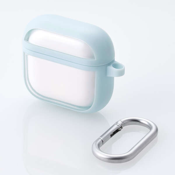 AirPods 第4世代/アクティブノイズキャンセリング搭載AirPods 第4世代/TOUGH SLIMケース/カラビナ付/ブルー