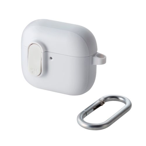 AirPods 第4世代/アクティブノイズキャンセリング搭載AirPods 第4世代/TOUGH SLIM Lockケース/カラビナ付/ホワイト