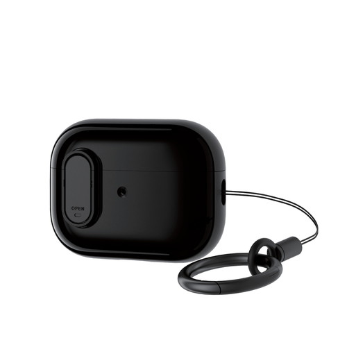 AirPods Pro 第2世代対応アクセサリ/TOUGH SLIM Lockケース/ロック機能/カラビナ付き/ブラック