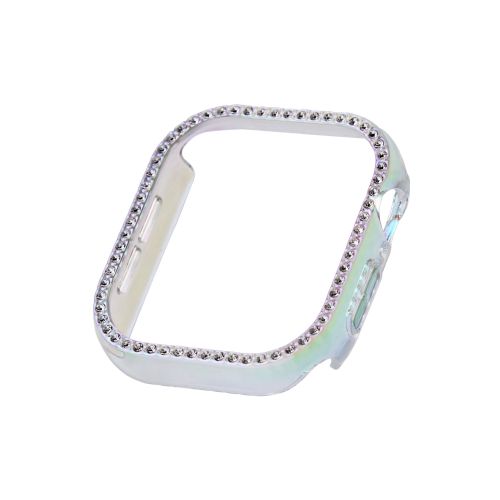 Apple Watch 42mm/ハードバンパー/&me/ストーン付/オーロラクリア