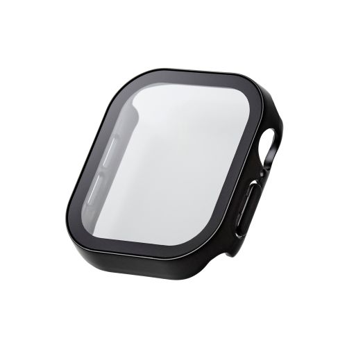 Apple Watch 42mm/フルカバーケース/プレミアムガラス/高透明/防水/ブラック