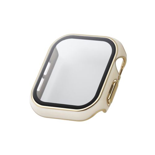 Apple Watch 42mm/フルカバーケース/&me/プレミアムガラス/高透明/ゴールドライン/シルバー